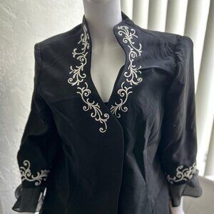 Plaza South Black Velvet Dress & Jacket - Large 40 Bust NWT S1